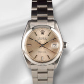 Rolex 31mm OysterDate Precision Silver Dial Midsize Steel Vintage Watch 6466