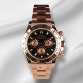 Rolex 40mm Daytona 18K Rose Gold Black Dial Mens Watch 116505