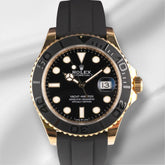 Rolex 42mm Yacht-Master Oysterflex Ceramic Bezel Yellow Gold Men's Watch 226658