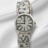 Omega 26mm De Ville Mini Tresor Steel Diamonds Ladies Watch Gray Strap 428.17.26