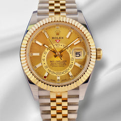 Rolex Sky-Dweller 42mm Stainless Steel 18K Yellow Gold Men's Watch 326933