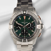 Breitling 44mm Avenger B01 Chrono 42mm Green Dial Steel Mens Watch AB0146101L1A1