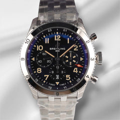 Breitling Super AVI B04 Chrono GMT 46mm P-51 Mustang Men's Watch AB04453A1B1A1