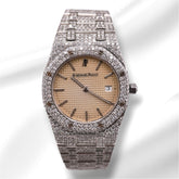 Audemars Piguet 33mm Royal Oak Midsize 12ct Iced Out Quartz Watch 56303ST