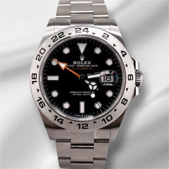 Rolex Explorer II Oyster 42mm Stainless Steel Black Dial Men's Watch 226570