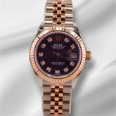 Rolex Datejust 28mm Lady Aubergine Dial Stainless Steel & Rose Gold 279171