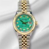 Rolex 28mm Datejust Lady Stainless Steel & Yellow Gold Mint Green Dial 279173
