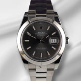 Rolex Datejust 41mm Rhodium Dial Steel Mens Oyster Watch 126300