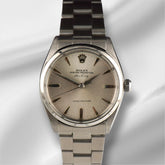 Rolex 34mm Air King Precision Steel Silver Dial Vintage Men's Watch 5500