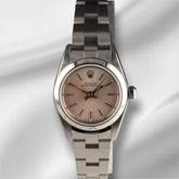 Rolex Oyster Perpetual 25mm Steel Silver Dial Smooth Oyster Watch 76080 Papers