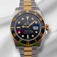 Rolex Submariner 40mm 18k Yellow Gold/Steel Black Dial Men's Watch 116613LN