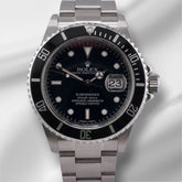 Rolex 40mm Submariner Date Steel Black Dial Men's Watch 16610