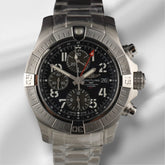 Breitling Avenger Chronograph GMT 45mm Steel Black Dial Mens Watch A24315