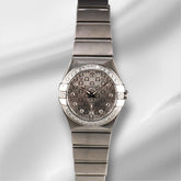 Omega 24mm Constellation Silver Dial Steel Quartz Watch 123.15.24.60.52.001