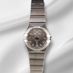 Omega 24mm Constellation Silver Dial Steel Quartz Watch 123.15.24.60.52.001