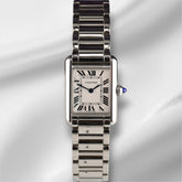 Cartier Tank Must 29.5 x 22mm Silver Roman Dial Steel Watch Ref 4322/WSTA0107