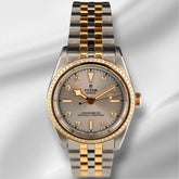 Tudor Black Bay 31mm Yellow Gold / Steel Silver Diamond Dial Watch 79613