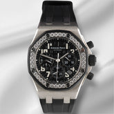 Audemars Piguet Royal Oak 37mm Offshore Chronograph Black Dial Watch 26048SK