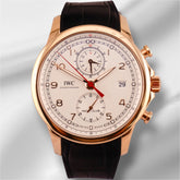 IWC Portugieser Yacht Club 44mm 18RG Smooth White Dial Rubber Strap IW390501