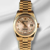 Rolex Datejust 26mm Rose Gold Anniversary Dial Ladies Watch 179175