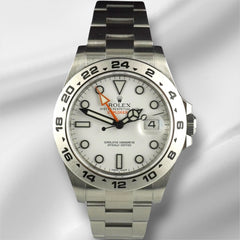 Rolex 42mm Explorer II White Dial Automatic Stainless Steel Men's Watch 216570