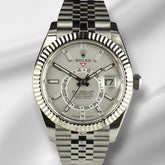 Rolex Sky-Dweller 42mm Steel White Dial Jubilee Fluted Men's Watch 336934