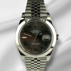 Rolex Datejust 41mm Steel Wimbledon Dial Men's Watch 126300