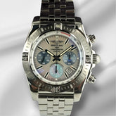 Breitling Chronomat Airbourne 44mm Stainless Steel MOP Dial Men's Watch AB01152A