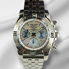 Breitling Chronomat Airbourne 44mm Stainless Steel MOP Dial Men's Watch AB01152A