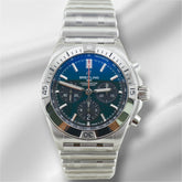 Breitling Chronomat B01 42mm Steel Band Rotating Green Dial AB0134101L1A1