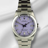 Rolex Oyster Perpetual 36mm Lavender Dial Steel Oyster Men's Watch 126000
