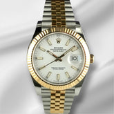 Rolex Datejust 41mm 18K YG / Steel White Dial Jubilee Men's Watch 126333