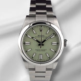 Rolex Oyster Perpetual 41mm Steel Pistachio Dial Oyster Men's Watch 134300