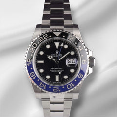 Rolex GMT Master II 40mm Blue Black Batman Bezel Steel Men's Watch 126710BLNR