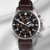 IWC Pilot Antoine De St Exupery 43mm Brown Dial Leather Band Watch IW377713
