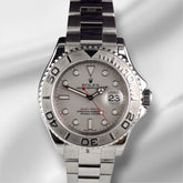 Rolex Yacht-master 40mm Steel Platinum Dial Bezel Men's Watch 16622 Papers