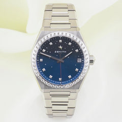 Zenith Defy Midnight 36mm SS Blue Dial Diamond Bezel 16.9200.670/01.MI001
