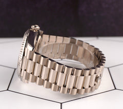 Rolex 40mm President Day-Date Olive Green Dial White Gold Men's Watch 228239