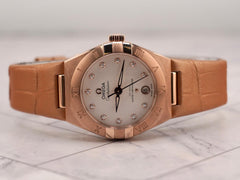 Omega Constellation CoAxial 29mm 18k RG Crystal Diamond Dial 131.53.29.20.52.002