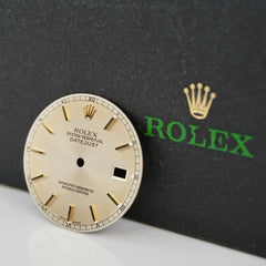 Rolex Datejust Men's 36mm 2-Tone Silver Dial Gold Stick Oyster Jubilee 16233