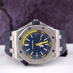 AUDEMARS PIGUET Royal Oak Offshore Diver 42mm Blue Dial Steel Watch Ref 15710ST