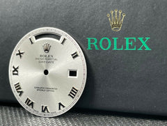 Rolex Day-Date 2 II 41mm Silver Roman Dial White Gold Watch President Ref 218239