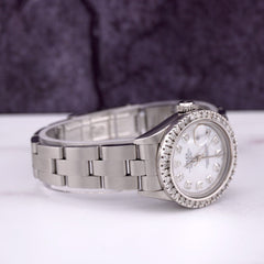 Rolex Oyster Datejust Ladies 26mm Steel White Pearl Dial 1.50ct Diamonds 79160