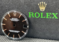 Rolex Datejust Midsize 31mm Black Dial Silver Stick Jubilee Oyster Model 68274