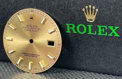 Rolex Mens Datejust 36mm Gold Dial Stick Oyster Jubilee Model: 116233 116203