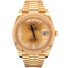 Rolex Day-Date 40 President 18k Yellow Gold Men's Watch Gold Diamond DIAL 228238