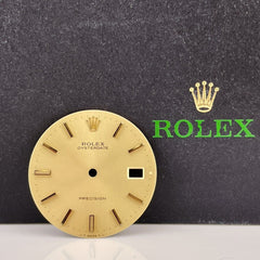 Rolex Oysterdate Precision Men's 34mm Gold Dial Stick Oyster Jubilee Model 6694