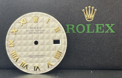 Rolex Datejust Mens 36mm Cream Pyramid Dial Gold Roman Jubilee 16013 16233