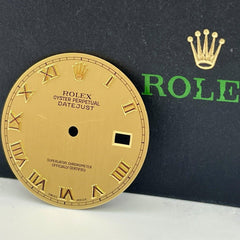 Rolex Datejust 36mm Men's 18k Yellow Gold Dial Roman Numeral Markers Ref 116233