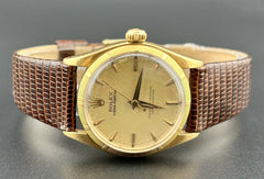 Rolex Vintage 31mm Oyster Perpetual 18K Yellow Gold Watch Ref 6549